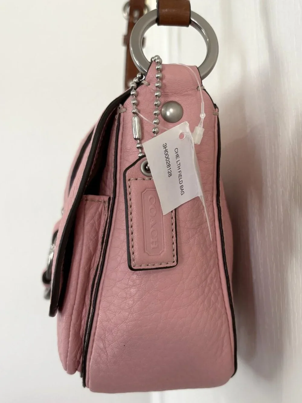 Coach Chelsea Field Bag Pebbled Leather Shoulder Handbag 10893 Blush Pink NEW